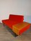 Sofá cama noruego Mid-Century modelo Svanette de madera de teca y tela roja de Ingmar Relling para Ekornes, años 60, Imagen 5