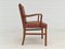 Fauteuil Vintage en Cuir et Bois de Hêtre, Danemark, 1950s 14