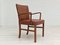 Vintage Danish Armchair in Leather & Beech Wood, 1950s, Image 1