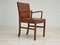 Vintage Danish Armchair in Leather & Beech Wood, 1950s 21