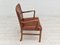 Dänischer Vintage Sessel aus Leder & Buchenholz, 1950er 13