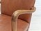 Dänischer Vintage Sessel aus Leder & Buchenholz, 1950er 5
