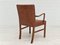 Dänischer Vintage Sessel aus Leder & Buchenholz, 1950er 7