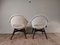 Vintage Shell Armchairs in White Curly Fabric by Miroslav Navratil for Cesky Nabytek, Czech, 1960s, Set of 2 5