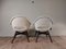 Vintage Shell Armchairs in White Curly Fabric by Miroslav Navratil for Cesky Nabytek, Czech, 1960s, Set of 2, Image 5