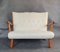 Skandinavisches Mid-Century 2-Sitzer Sofa aus Holz & Bouclé Stoff im Stil von Philip Arctander, 1950er 2