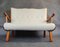 Mid-Century Scandinavian 2-Seater Setee in Wood and Bouclé Fabric in the style of Philip Arctander, 1950s 1