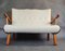 Skandinavisches Mid-Century 2-Sitzer Sofa aus Holz & Bouclé Stoff im Stil von Philip Arctander, 1950er 1
