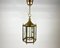 Lanterna Art Deco vintage in ottone con vetro, Francia, anni '70, Immagine 1