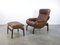 Reclining Orbit Lounge Chair with Ottoman by Ingmar Relling for Westnofa, 1960s, Set of 2 4