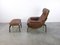 Reclining Orbit Lounge Chair with Ottoman by Ingmar Relling for Westnofa, 1960s, Set of 2 10