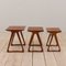 Vintage Danish Nesting Tables in Teak by Johannes Andersen for CFC Silkeborg, 1960s, Set of 3 3