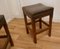 Arts and Crafts Golden Oak and Leather Stools, 1880, Set of 2 7