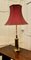 Lámpara de mesa de vidrio y latón, años 60, Imagen 2