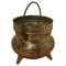 19th Century Brass Coal Bucket on Feet, 1880s 1