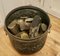 Arts and Crafts Brass Coal Bin with Tavern Scenes, 1900s 3
