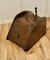 Caja para carbón victoriana de roble con forro y pala, década de 1880. Juego de 3, Imagen 4