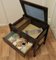 Mesa caja de costura de roble con cajón, años 30, Imagen 7