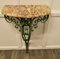 French Wrought Iron & Marble Console or Hall Table, 1880s, Image 1