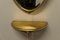 Consola y espejo Barbola francesa dorada, años 40. Juego de 2, Imagen 4