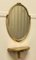 Consola y espejo Barbola francesa dorada, años 40. Juego de 2, Imagen 7