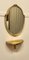 Consola y espejo Barbola francesa dorada, años 40. Juego de 2, Imagen 2