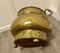19th Century Pot Belly Brass Coal Bucket on Feet, 1880s 7