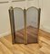 Large Folding Brass and Iron Fire Guard for Inglenook Fireplace, 1960s 5