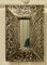 Art Nouveau Style Wall Mirror in Hand Beaten Metal, 1960s 2