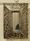 Specchio da parete in stile Art Nouveau in metallo battuto a mano, anni '60, Immagine 2