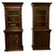 French Carved Gothic Oak Bookcases, 1860s, Set of 2 1