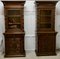 French Carved Gothic Oak Bookcases, 1860s, Set of 2 2