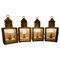 Brass Carriage Table Lights, 1880, Set of 4, Image 1