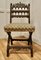 Arts and Crafts Gothic X Frame Carved Oak Chair, 1880s 5