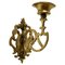 19th Century French Gothic Brass Wall Candleholders, 1890s, Set of 2 1