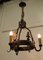 French Blacksmith Iron Game Hanging Light, 1900s 7