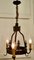 French Blacksmith Iron Game Hanging Light, 1900s 4