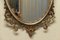 Grand Miroir Mural Ovale à Crête Doré de Style Rococo, 1970 6