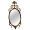 Large Gold Crested Oval Wall Mirror in Rococo Style, 1970 1