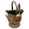 Arts and Crafts Hammered Steel Helmet Coal Scuttle, 1880, Image 1
