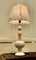 Große bauchige Tischlampe aus geschnitztem weißem Marmor, 1960er 5
