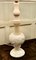 Lámpara de mesa bulbosa grande de mármol blanco tallado, años 60, Imagen 7