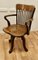 Antique Swivel Desk Chair in Oak, 1900, Image 3