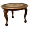 Anglo Indian Coffee Table in Carved Teak, 1950, Image 1