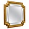 Large French Art Deco Odeon Style Gilt Mirror, 1920 1