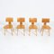 Vintage Plywood Chairs by Cees Braakman from Pastoe, 1950s, Set of 4 4