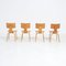 Vintage Plywood Chairs by Cees Braakman from Pastoe, 1950s, Set of 4 12