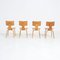 Vintage Plywood Chairs by Cees Braakman from Pastoe, 1950s, Set of 4, Image 12