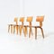 Vintage Plywood Chairs by Cees Braakman from Pastoe, 1950s, Set of 4 7