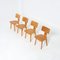 Vintage Plywood Chairs by Cees Braakman from Pastoe, 1950s, Set of 4 3